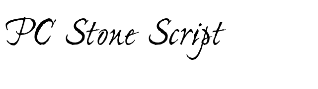 PC Stone Script font preview