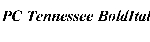 PC Tennessee BoldItalic font preview