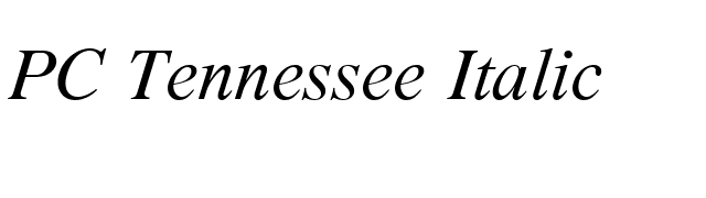 PC Tennessee Italic font preview