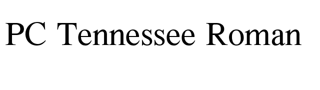 PC Tennessee Roman font preview