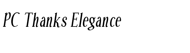 PC Thanks Elegance font preview