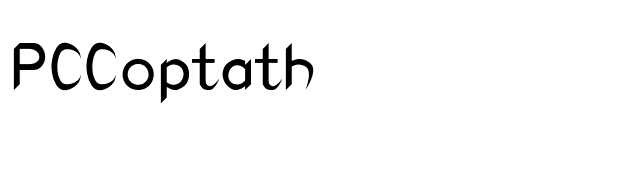 PCCoptath font preview