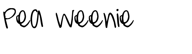 Pea Weenie font preview