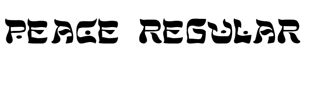 PEACE Regular font preview