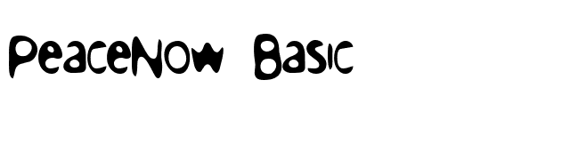 PeaceNow Basic font preview