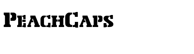 PeachCaps font preview