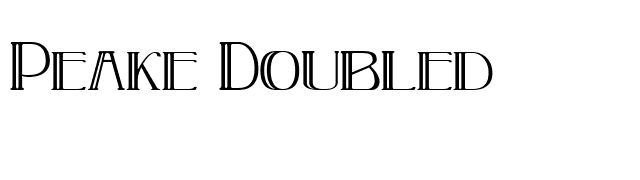 Peake Doubled font preview