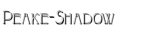 Peake-Shadow font preview