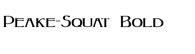 Peake-Squat Bold font preview