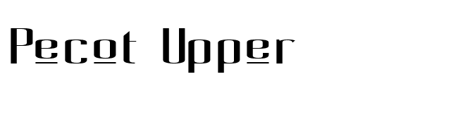Pecot Upper font preview