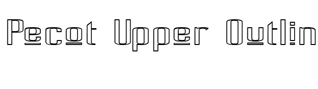 Pecot Upper Outline font preview