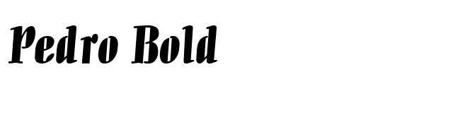 Pedro Bold font preview