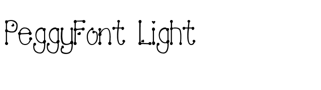 PeggyFont Light font preview