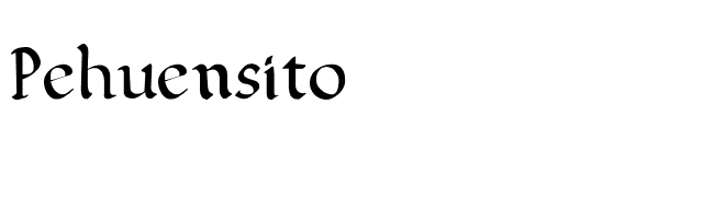 Pehuensito font preview