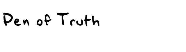 Pen of Truth font preview