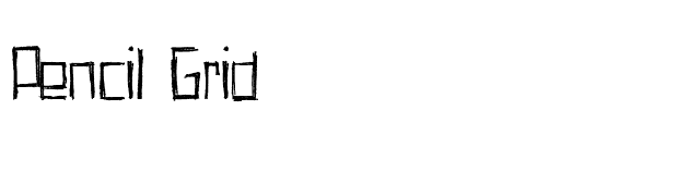 Pencil Grid font preview