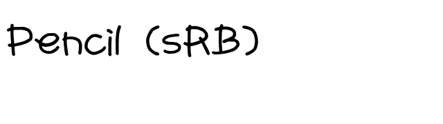 Pencil (sRB) font preview