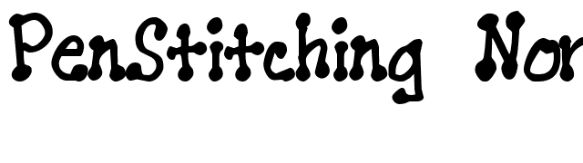 PenStitching Normal font preview