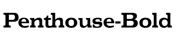 Penthouse-Bold font preview