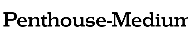 Penthouse-Medium font preview