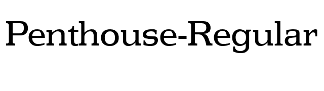 Penthouse-Regular font preview