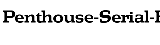 Penthouse-Serial-Bold font preview