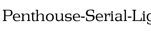 Penthouse-Serial-Light-Regular font preview