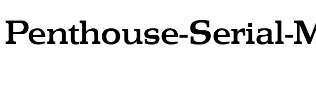 Penthouse-Serial-Medium-Regular font preview