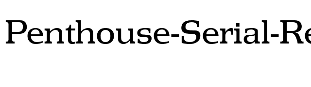 Penthouse-Serial-Regular font preview