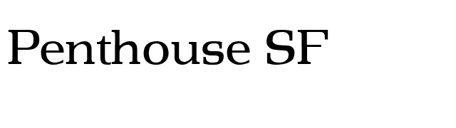 Penthouse SF font preview