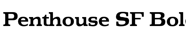 Penthouse SF Bold font preview