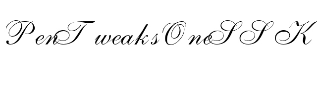 PenTweaksOneSSK Regular font preview