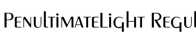 PenultimateLight Regular font preview