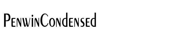 PenwinCondensed font preview