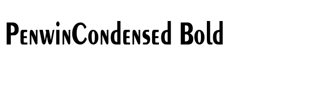 PenwinCondensed Bold font preview