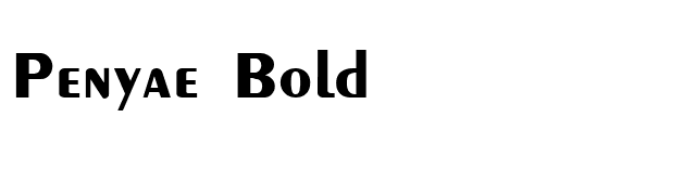 Penyae Bold font preview