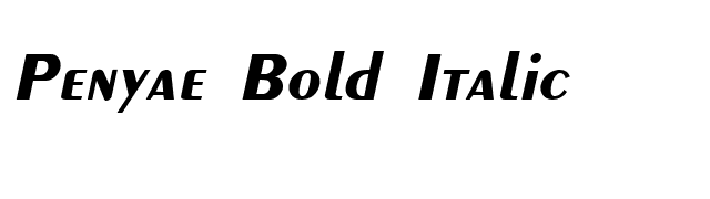 Penyae Bold Italic font preview