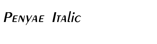 Penyae Italic font preview