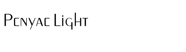 Penyae Light font preview