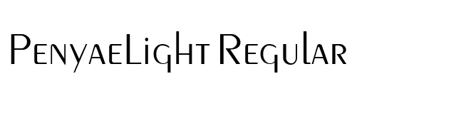 PenyaeLight Regular font preview