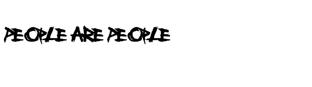 People Are People font preview