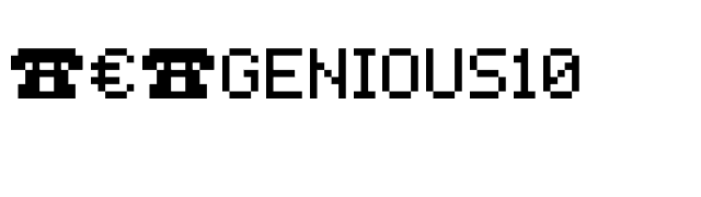 PEPgenious10 font preview