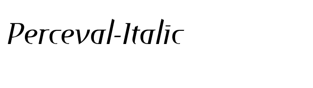 Perceval-Italic font preview