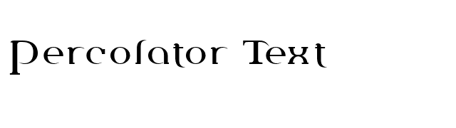 Percolator Text font preview