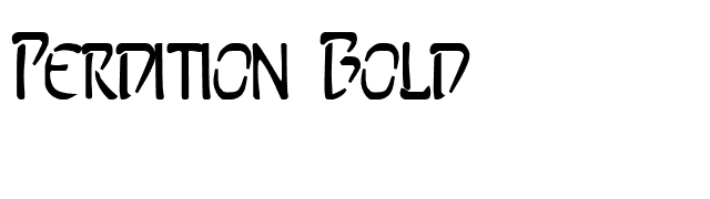 Perdition Bold font preview