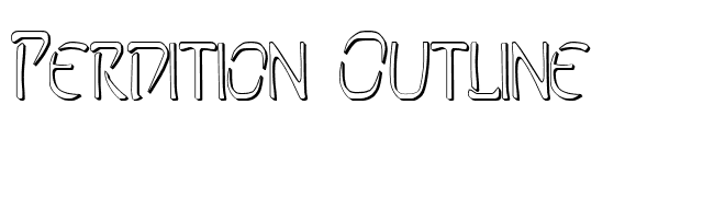 Perdition Outline font preview