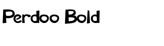 Perdoo Bold font preview