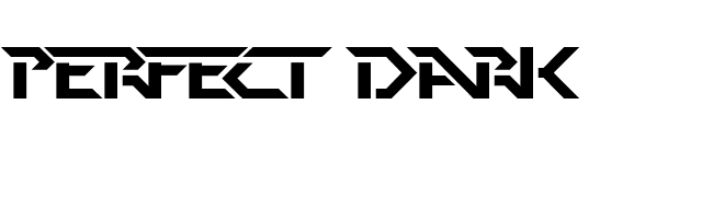 Perfect Dark font preview