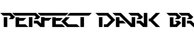 Perfect Dark BRK font preview