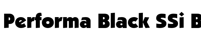 Performa Black SSi Black font preview